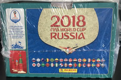 Vista 3 de Rusia 2018 Copa Mundial Caja de pegatinas Versión Internacional 104 Paquetes