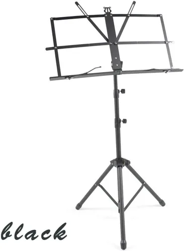 Vista 3 de Tangpan Soporte de música plegable ajustable con bolsa de transporte Color Negro