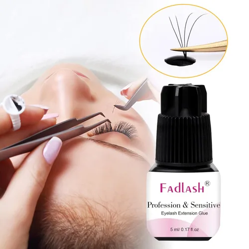 Vista 6 de FADLASH - Pegamento para extensiones de pestañas, extra fuerte, 0.2 fl oz, 1 S, tiempo de secado, 8 semanas de retención de pestañas, pegamento