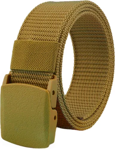 Vista 8 de JacobsParts Correa táctica resistente del estilo militar, hebilla plástica hipoalergénica, Beige