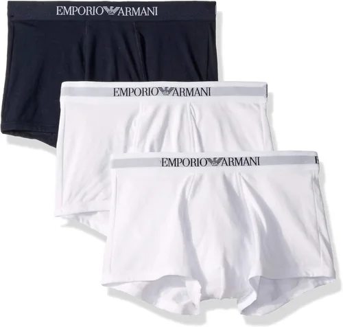 Vista 12 de Emporio Armani Troncos de algodón, paquete de 3 Negro/Blanco/Rojo