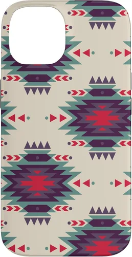 Vista 4 de Funda única con diseño azteca navajo rojo turquesa occidental para iPhone 17