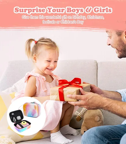 Vista 7 de MoKo Funda para Cámara para Niños Compatible con Seckton/Goopow/CIMELR/Ourlife/OZMI/GKTZ/Dylanto/PROGRACE/Rindol/Dwfit/hyleton Cámara Digital