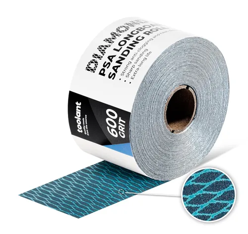 Vista 12 de toolant Rollo de papel de lija con forma de diamante de grano 60, 2-3/4 pulgadas de ancho, 10 yardas de largo Longboard, papel de lija autoadhesivo