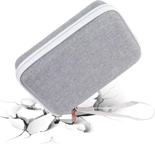 Vista 6 de Khanka - Funda rígida de viaje compatible con Canon SELPHY QX10 Compact Square Photo Printer (color blanco)