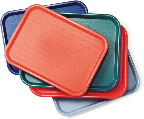 Vista 6 de Carlisle FoodService Products Bandeja de plástico para comida rápida, 14 x 18 pulgadas, gris (paquete de 2)