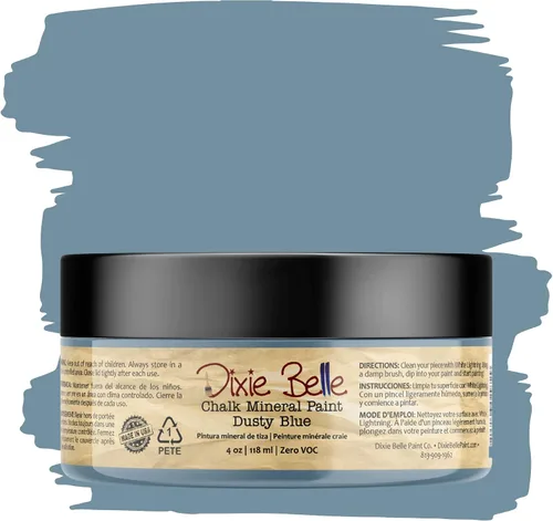 Vista 403 de Pintura para muebles con acabado de tiza Dixie Belle Paint Company - Amatista (4oz) - Pintura mineral de tiza chic púrpura profundo mate