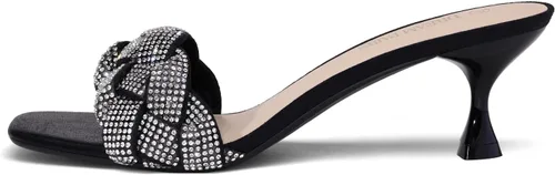 Vista 2 de DREAM PAIRS Zapatos de tacón de aguja para mujer, punta cuadrada abierta, cómodos, tacones bajos para gatito, sandalias de vestir sexy, para fiesta