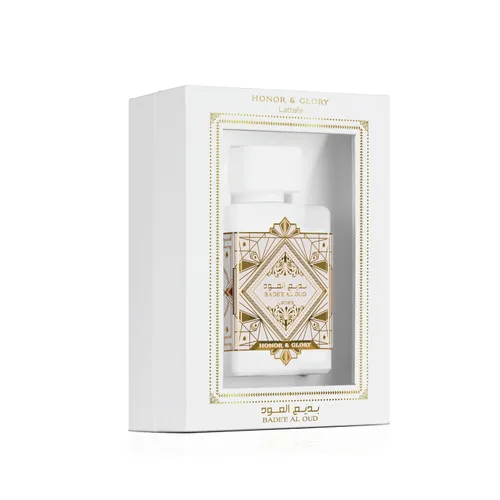 Vista 3 de Lattafa Bade'e Al Oud Honor & Glory - Fragancia duradera de Eau de Parfum con notas frutales, vainilla, picante suave y madera para unisex, 3.40