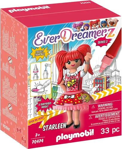 Vista 9 de Playmobil EverDreamerz Comic World Clare con dije de avión de papel y 7 sorpresas