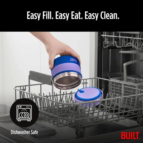 Vista 6 de Built Tarro de comida de boca ancha de 12 oz - PurpleBlue