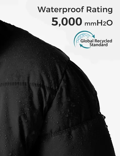 Vista 4 de ZSHOW Abrigos de invierno para niña, chaqueta acolchada impermeable con capucha para exteriores, chaqueta de invierno