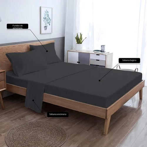 Vista 6 de EaseHome Juego de Sábanas Tamaño Queen - Sábanas de Cama Queen de Microfibra Cepillada de Lujo Extra Suave con Bolsillo Profundo de 18 Pulgadas Negro