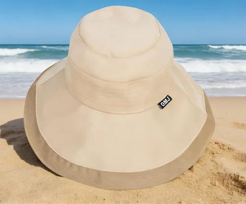 Vista 3 de Sombreros de ala ancha con protección solar para mujer, sombrero de sol de playa de viaje con ala plegable ajustable