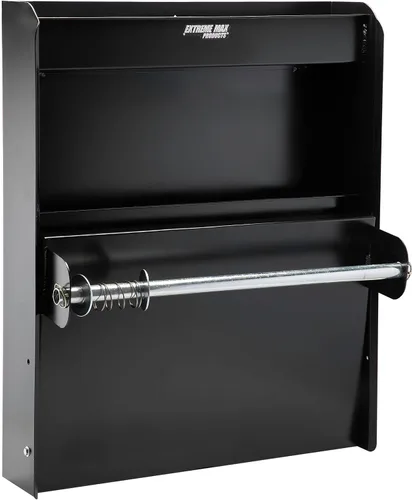 Vista 6 de Extreme Max 5001.6337 Gabinete de almacenamiento de aluminio para estación de trabajo con bandeja de trabajo abatible y organizador de toallas