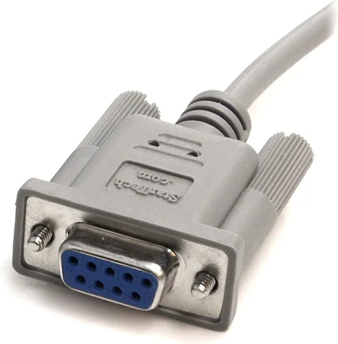 Vista 2 de StarTech.com Cable de módem nulo serial RS232 de 10' - Cable de módem nulo - DB-9 (F) a DB-9 (F) - 10 pies (SCNM9FF)