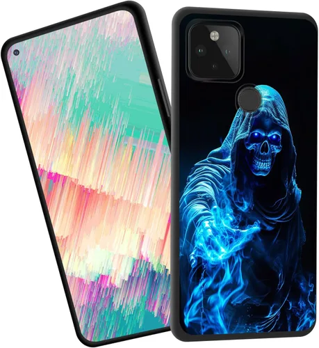 Vista 8 de Funda delgada para Google Pixel 4 XL, funda delgada de silicona de TPU suave a prueba de golpes para Google Pixel 4 XL, cruz negra