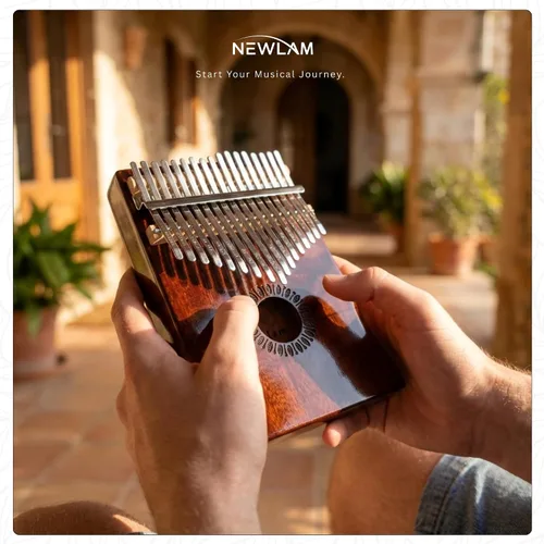 Vista 2 de Newlam Kalimba - Piano de pulgar de 17 teclas, regalo musical para niños y adultos