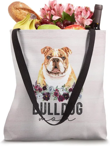 Vista 4 de Bolsa de mano con diseño floral Bulldog English