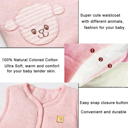 Vista 5 de Monvecle - Chaleco de algodón cálido para bebé o niño pequeño (Unisex)