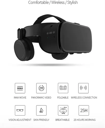 Vista 2 de Virtual Reality Headset VR headsets w Remote for iPhone Android PC Phone for iPhone 13 12 11 Pro X S R Max Samsung 3D VR Set para Gafas de Realidad