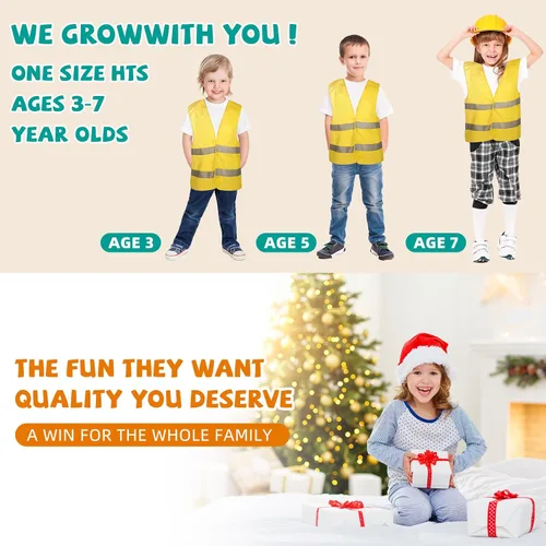 Vista 7 de Vicenpal Juego de 4 juegos de 12 piezas de disfraces para niños, regalos de Navidad, juego de rol, disfraz para niños y niñas