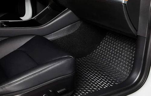 Vista 3 de TOUGHPRO Juego de accesorios de alfombrillas (primera fila + 2ª fila) para Honda Fit All Weather Heavy Duty (fabricado en Estados Unidos), goma