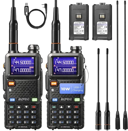 Vista 12 de BAOFENG UV-5RM Plus Ham Radio, 10W Long Range Dual Band Two Way Radio