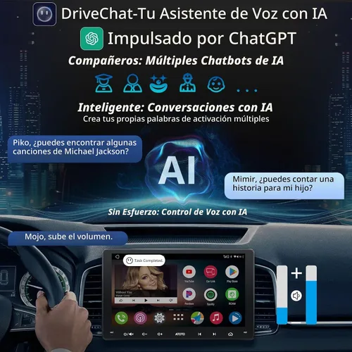 Vista 6 de ATOTO A6 PF Estéreo Android para automóvil, radio doble DIN, CarPlay inalámbrico y Android Auto inalámbrico, Mirror Link, seguimiento