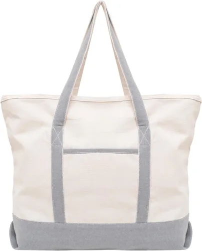 Vista 11 de Bolsas de lona extra grandes con cremallera, 22 pulgadas, resistente, con cremallera superior, con cremallera, 100% algodón orgánico, resistentes