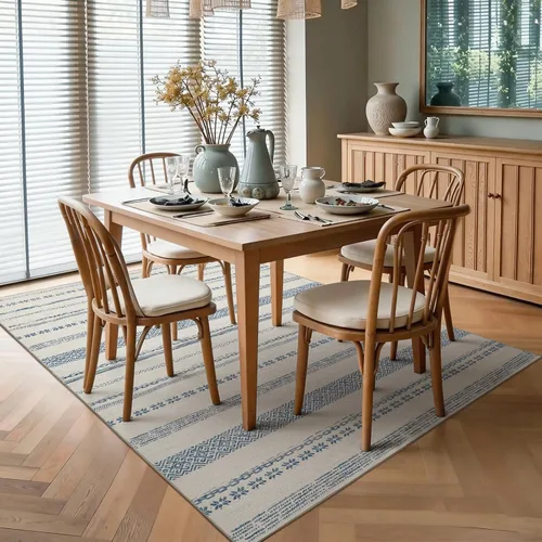 Vista 297 de jinchan Alfombra marroquí de pasillo 2x6 - Alfombra de pasillo lavable a máquina para cocina, alfombra moderna geométrica suave de pelo bajo