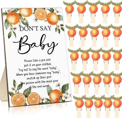 Vista 21 de Unittype 51 Piezas No Digas Bebé Juego de Baby Shower Regalos Incluye Letrero de Baby Shower Tema Abeja y 50 Mini Pinzas de Ropa de Abeja para Niños