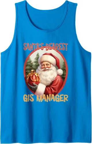 Vista 8 de GIS Manager Christmas Holiday Love Xmas Tank Top Negro