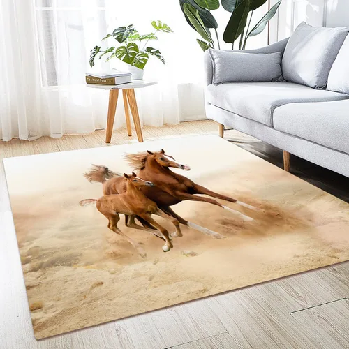 Vista 2 de Alfombra grande de 5 x 6 pies para dormitorio, sala de estar, habitación de los niños, decoración del hogar, alfombra antideslizante para correr