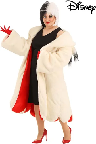 Vista 6 de Disfraz de abrigo de Cruella De Vil de talla grande para mujer