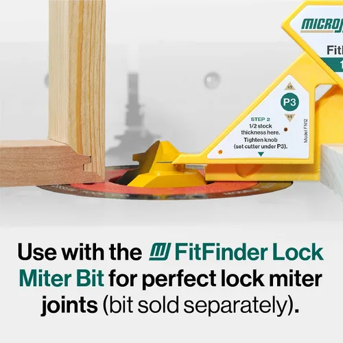 Vista 8 de MICROJIG FitFinder Buscador de Punto Central de Madera de 1/2 Pulgada para Hoja de Sierra de Mesa, Carpintería, Router, Sierra de Cinta, Tornos
