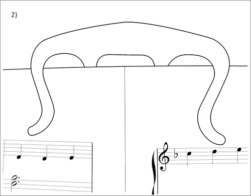 Vista 4 de Clip para libro de música, soporte para portapáginas, pianos, músicos