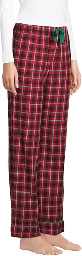 Vista 3 de Lands' End Pantalones de pijama de franela con estampado para mujer
