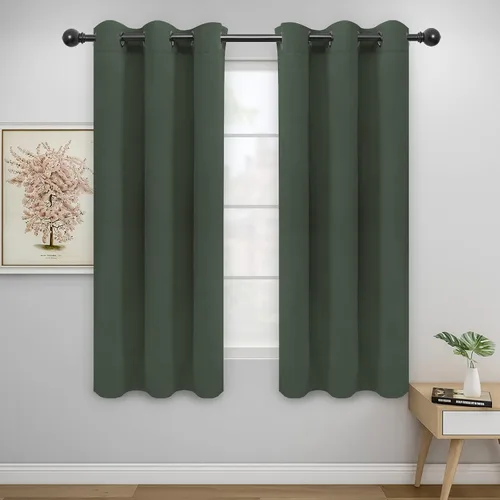 Vista 61 de Easy-Going - Cortinas opacas para dormitorio, aislamiento térmico sólido con ojales, cortinas de ventana para reducción de ruido, cortinas