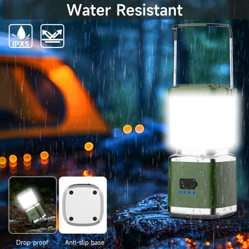 Vista 6 de Farol de Campamento Paquete de 2 Faroles para Cortes de Energía, Luces LED de Campamento para Colgar en Tiendas, Lámpara de Tienda de Campaña con 20