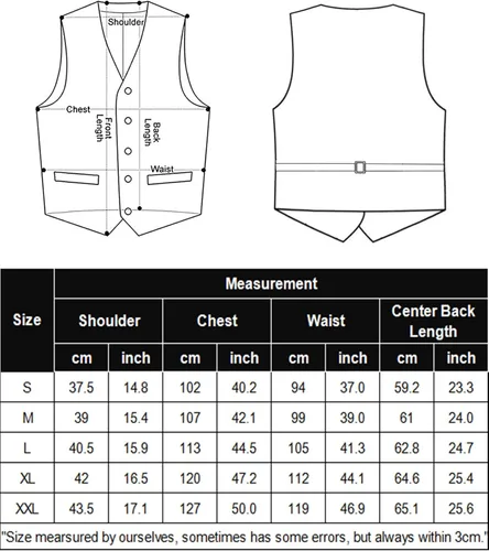 Vista 6 de COOFANDY Chaleco de traje de negocios para hombre, chaleco de vestir ajustado, chaleco de boda