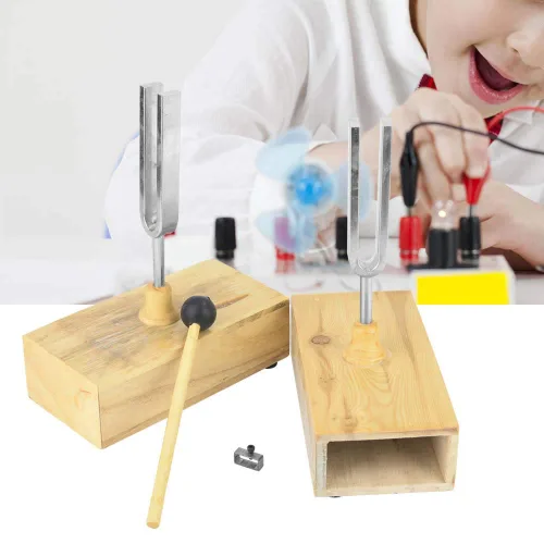 Vista 6 de Oumefar Tuning Fork Virbration Instrumento experimental Curación Musical 440HZ Aleación de aluminio Parte de Solfeggio Tuning Set con caja