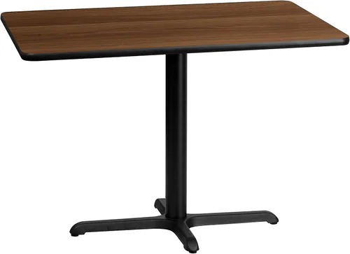 Vista 6 de Flash Furniture Mesa rectangular de 42 x 30 pulgadas y base X de 23.5 x Negro