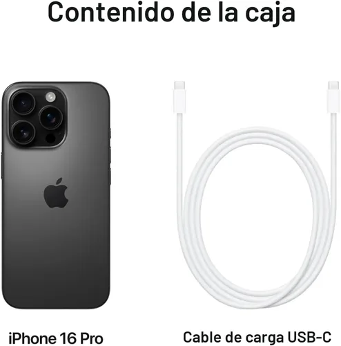 Vista 4 de Apple iPhone 16 Pro Max, versión estadounidense, 1 TB, Negro Titanio - Desbloqueado (Renovado)