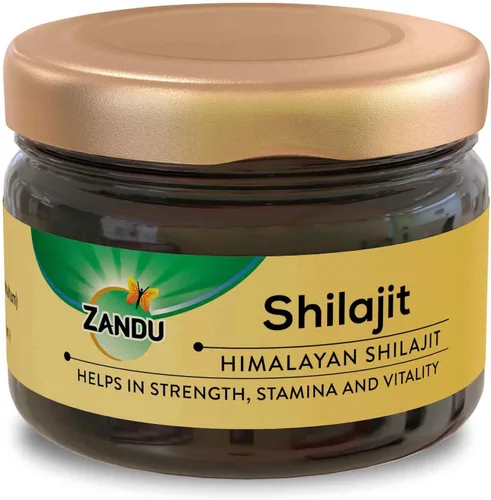 Vista 8 de Zandu Resina Shilajit del Himalaya Suplemento natural a base de plantas para energía, fuerza y rendimiento físico Apoya el estilo de vida activo