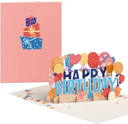 Vista 9 de Lovepop Delicate Floral Happy Birthday Basket Pop-Up Card for Her and Him - 3D Greeting Cards for Boys, Girls, Men, Women - 5.9" x 4.5" Paperpop
