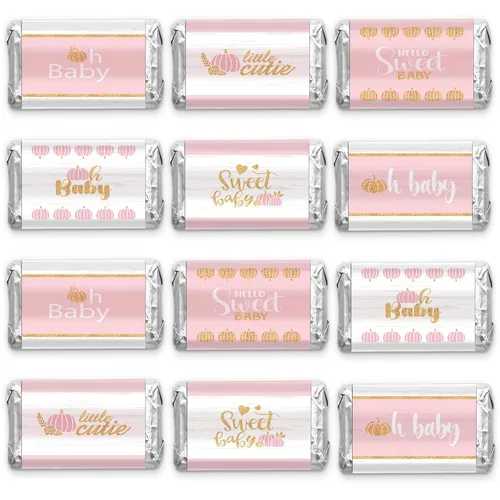 Vista 9 de Envoltorios de caramelo para Baby Shower de Clabby, Mini envoltorios de caramelo para Baby Shower, Miniaturas de caramelo en barra, etiquetas