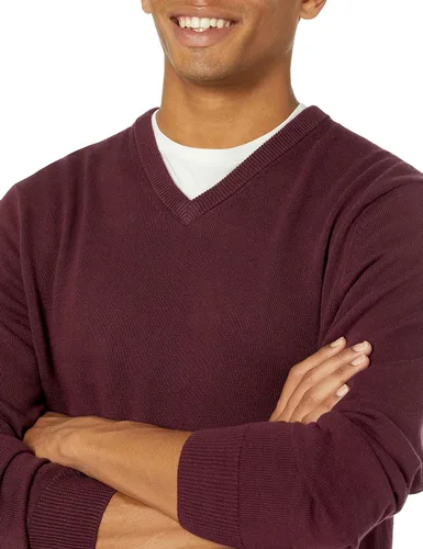 Vista 4 de Tienda Essentials Suéter con cuello en V, para hombre