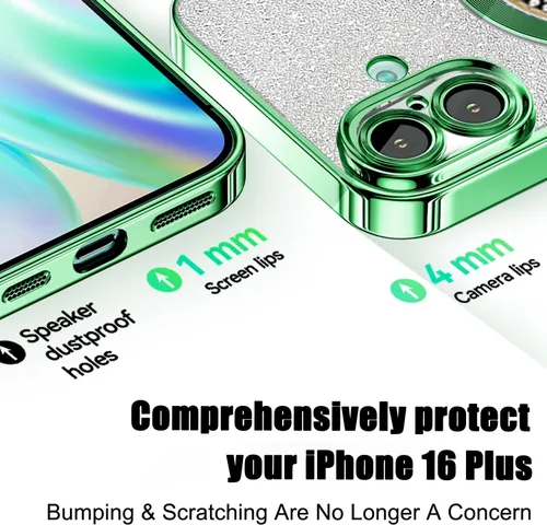 Vista 143 de Misscase Funda magnética con purpurina para iPhone 11 compatible con MagSafe, protección completa, delgada, a prueba de golpes, antiarañazos