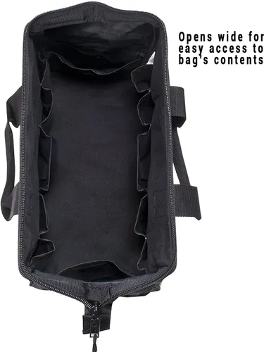 Vista 4 de CLC Custom Leathercraft 1165 bolsa grande de boca ancha, 22 bolsillos